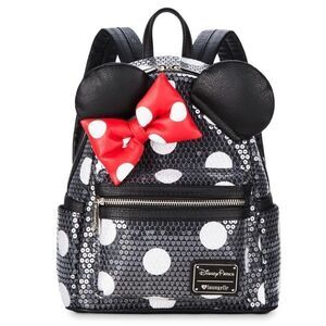 Minnie Mouse Sequined Mini Backpack by Loungefly New No Tags